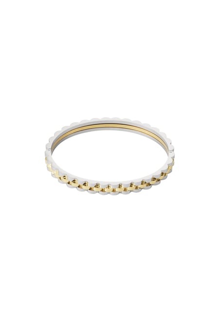 Best Match ring - silver color & gold