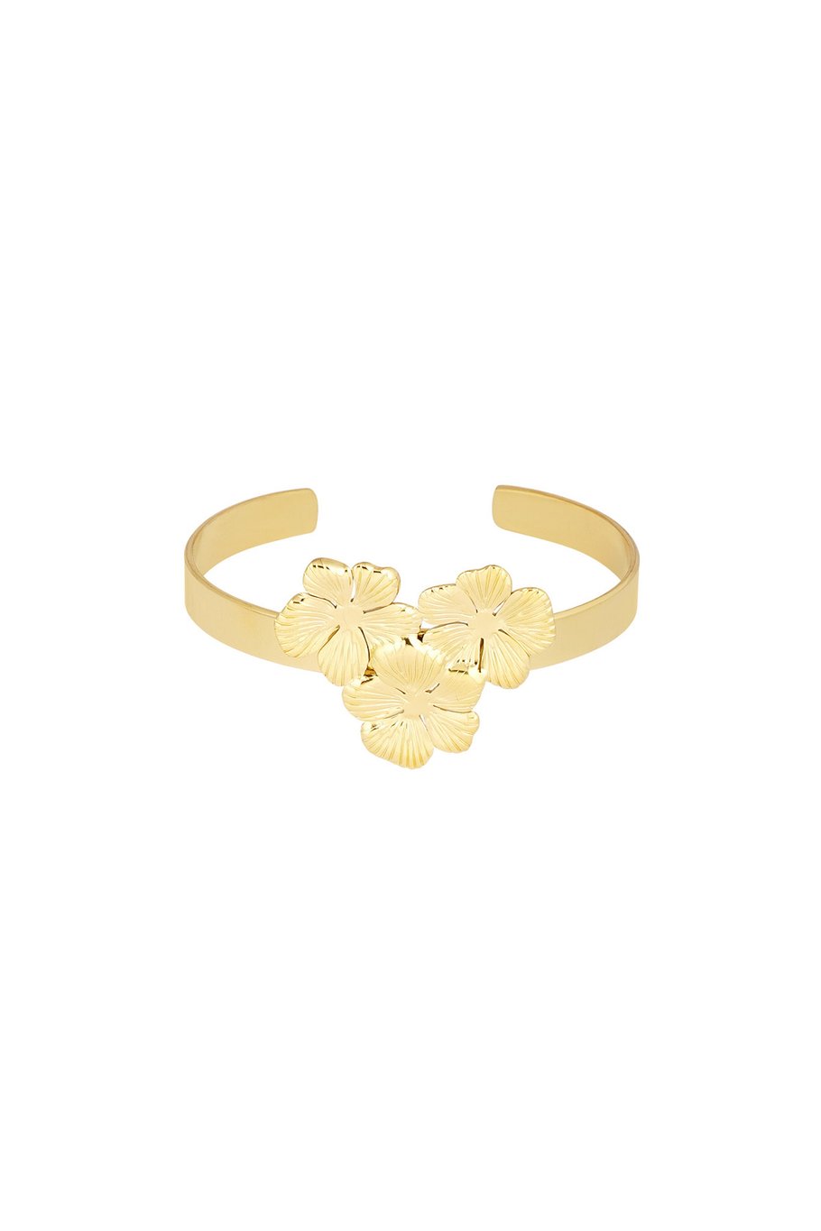 Klassisches florales Partyarmband – Goldfarbe - Goldfarbefarbe