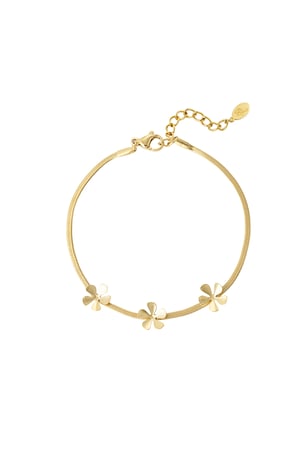 Armband 3 Grundblumen - Goldfarbe h5 