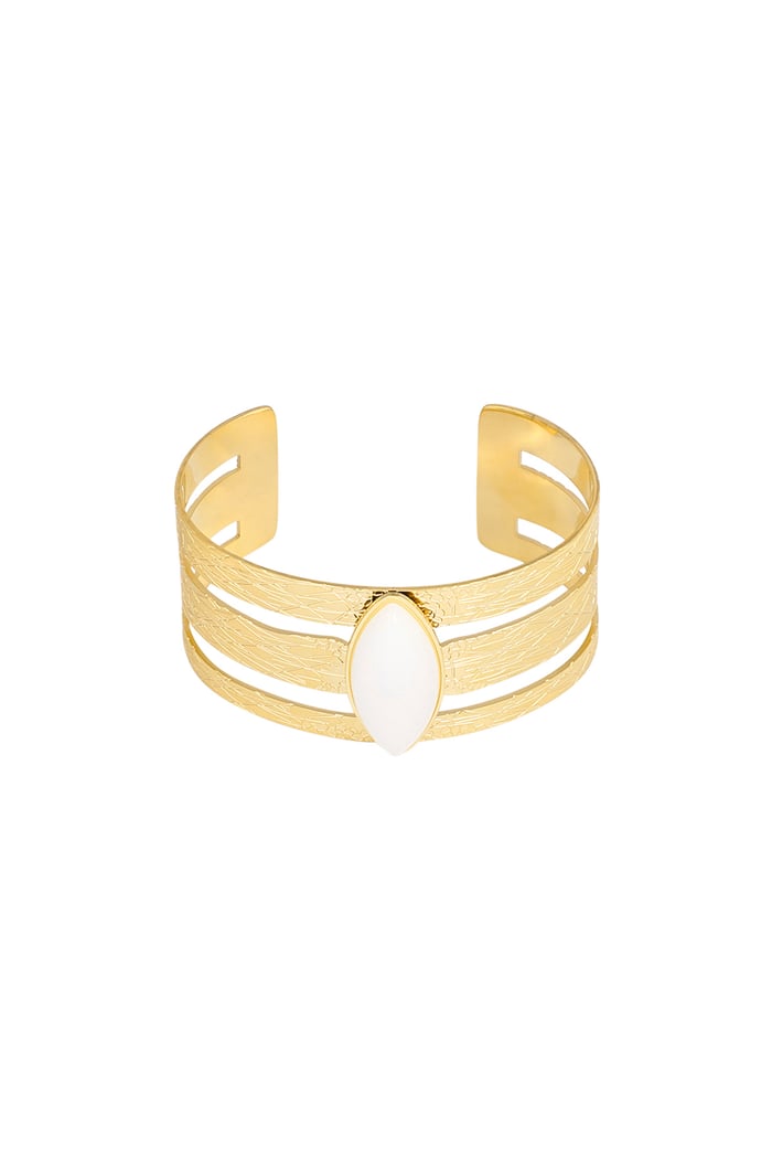 Böhmisches, heiteres Armband – Goldfarbe - Goldfarbefarbe 