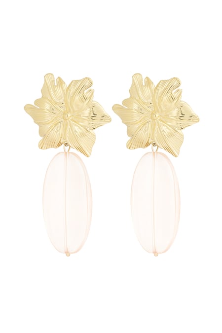 Earrings flawless flower - Gold color