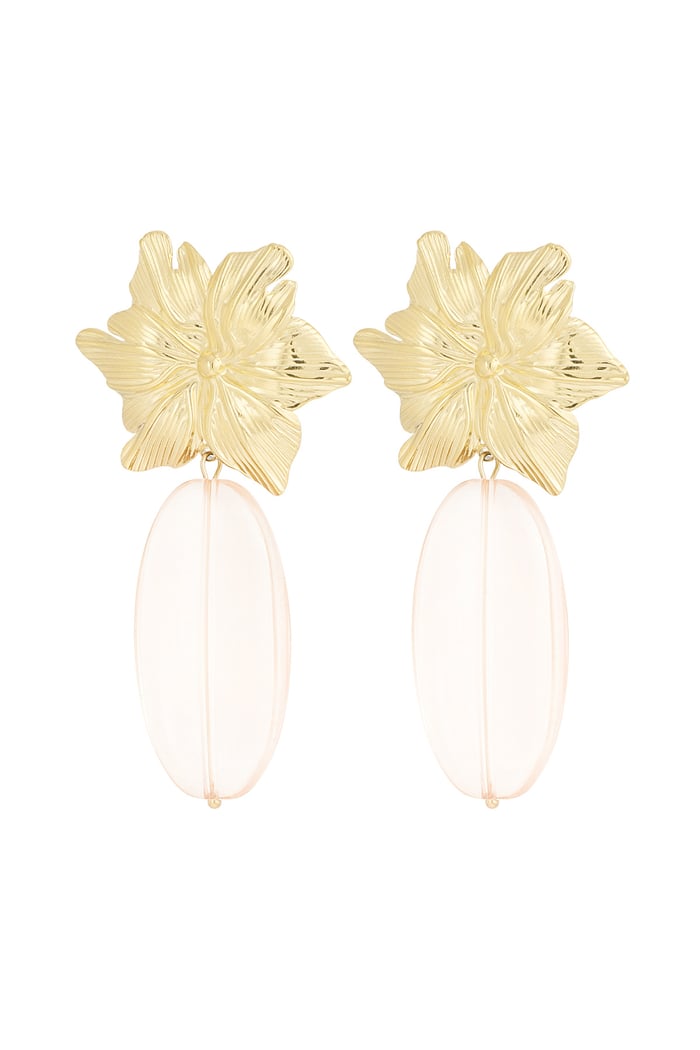 Earrings flawless flower - Gold color 