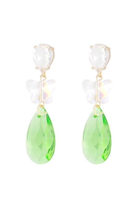 Earrings butterfly dream - green 2