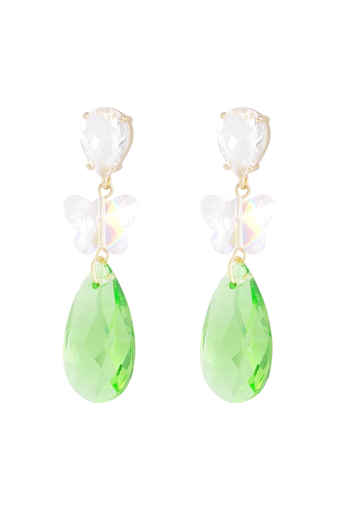 Earrings butterfly dream - green 