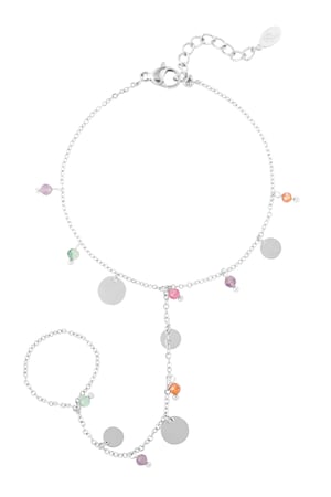 Colorful festival bracelet - Silver Color color h5 