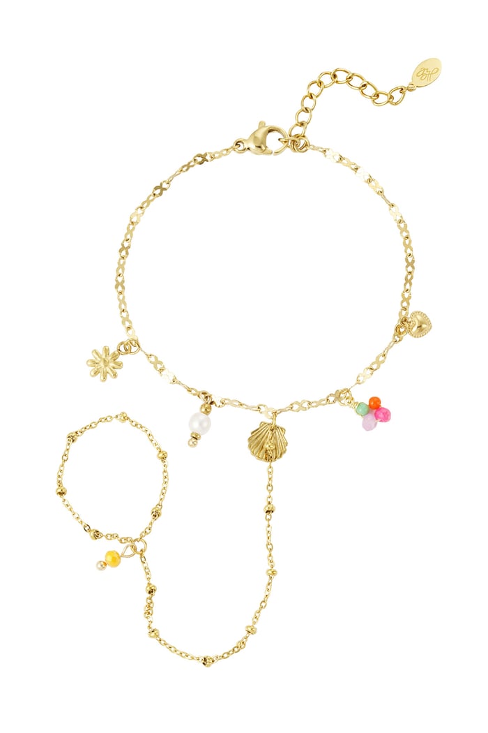 Beach bracelet with charms - Gold color 