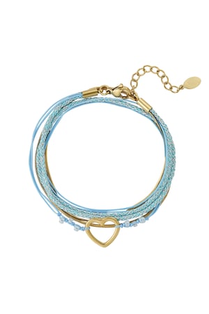 Bracelet summer flow lover - blue Gold color h5 