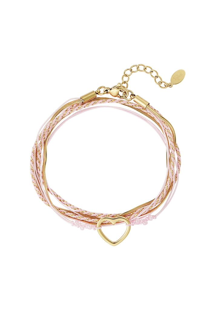 Bracelet summer flow lover - pink Gold color 