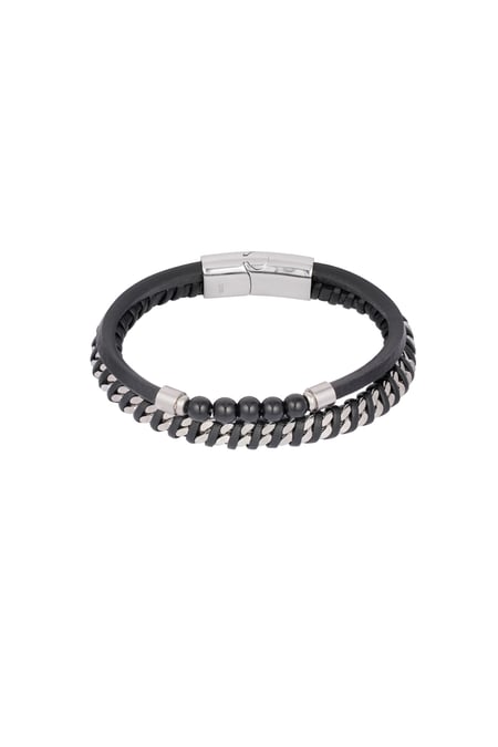 Herrenarmband Phönix - Schwarz Silber