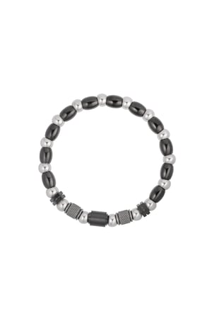 Men's bracelet zenith - black Silver color h5 Picture2