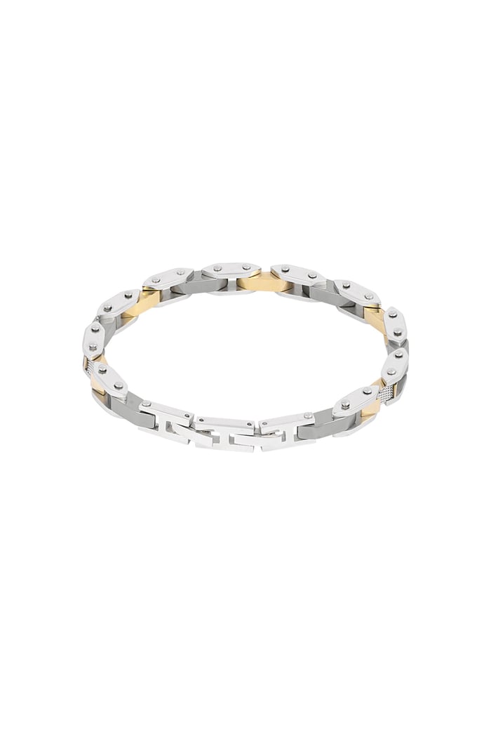 Men's bracelet summit band - silver color gold Picture3