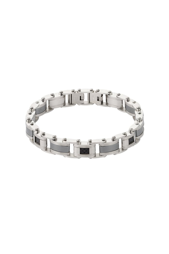 Coarsely linked men's bracelet classy - Silver Color color 