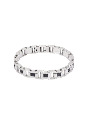 Lässiges Herrenarmband - Schwarz/Silber  h5 Bild3