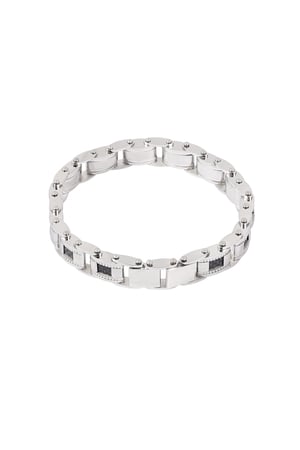 Lässiges Herrenarmband - Schwarz/Silber  h5 Bild4