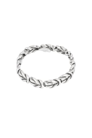 Men's bracelet vector wrap - Silver Color color h5 