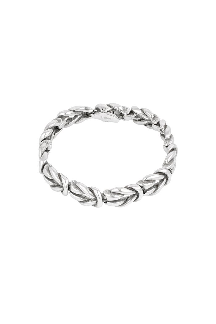 Men's bracelet vector wrap - Silver Color color 