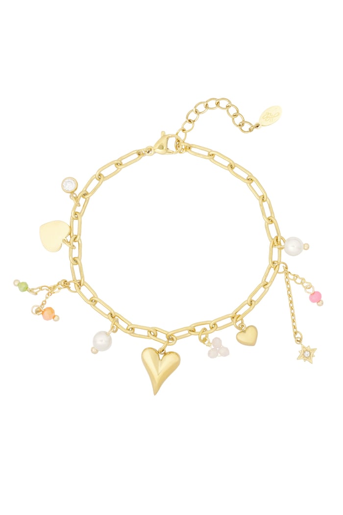 Bettelarmband Amore Color - Goldfarbe 