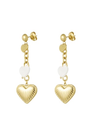 Earrings lovers life - Gold color h5 