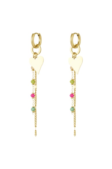 boucles d'oreilles d'amant de mastic - couleur or h5 