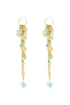 Earrings mistic muse - blue Gold color h5 