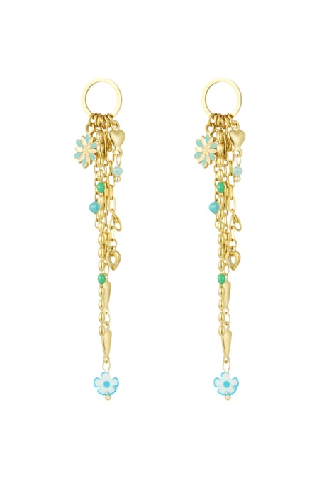 Earrings mistic muse - blue Gold color