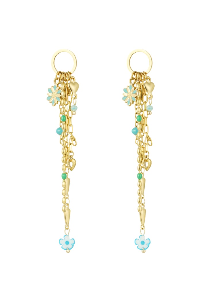 Earrings mistic muse - blue Gold color 