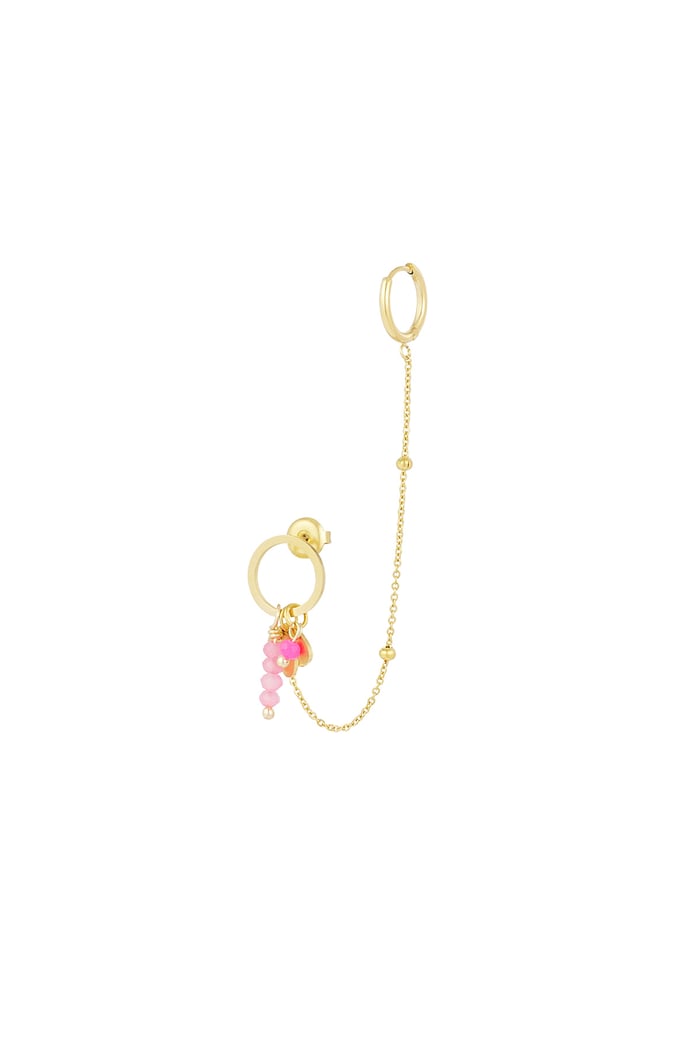 Earrings summer fling - pink Gold color Picture5