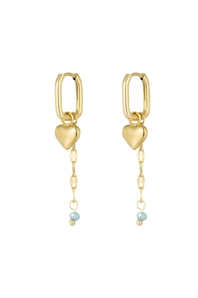 Ohrringe „Forever Love“ – Rosa/Goldfarbe  h5 
