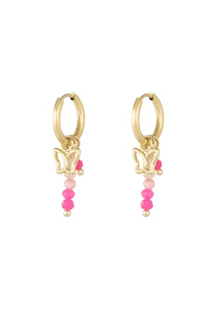 Earrings stary night - pink Gold color h5 