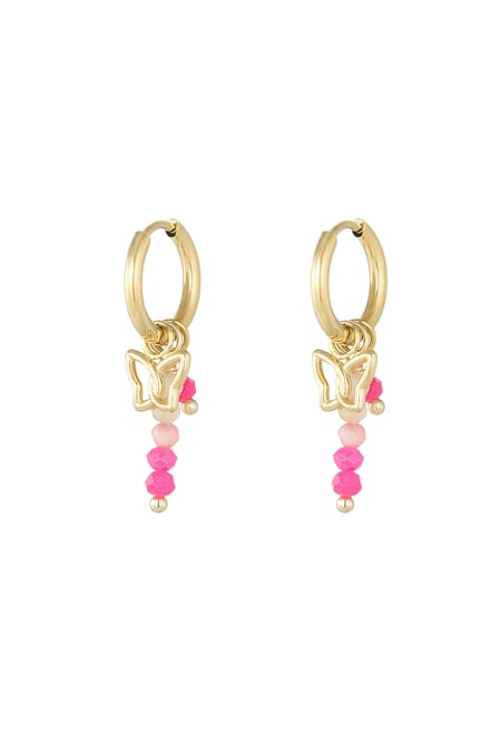 Earrings stary night - pink Gold color 2