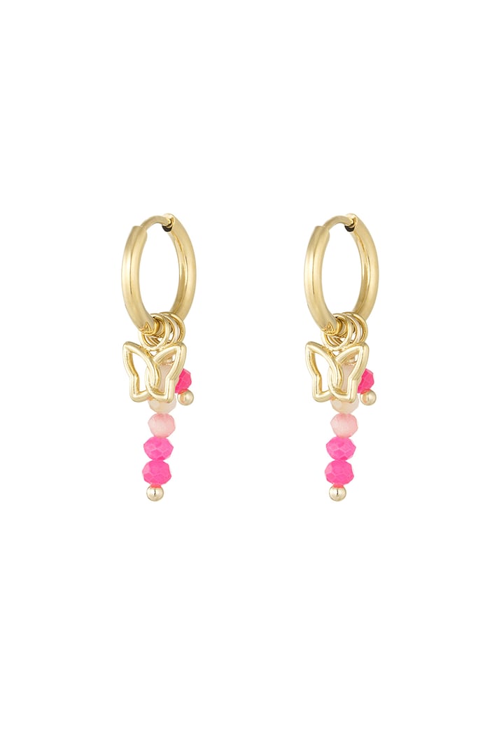 Earrings stary night - pink Gold color 