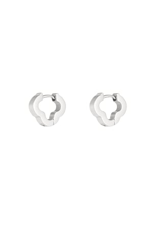 Basic clover earrings small - Silver Color color h5 