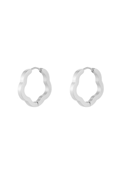 basic flower shape earrings large h5 