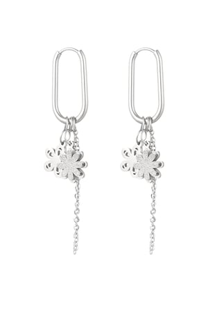 Earrings flower fiesta - Silver Color color h5 