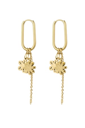 Earrings flower fiesta - Gold color h5 