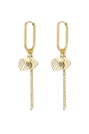 Cute shell earrings - Gold color h5 