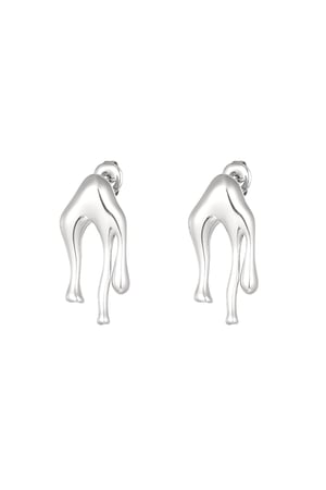 Drip it earrings - Silver Color color h5 