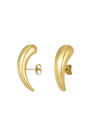 Stripe earrings - Gold color h5 