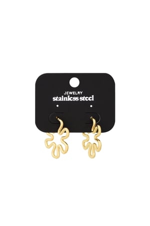 Hippie flower earrings - Gold color h5 Picture4