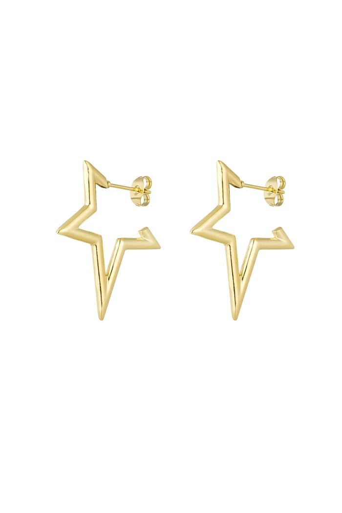 Half star earrings - Gold color 