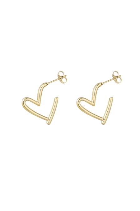 Earrings fall in love - Gold color 2