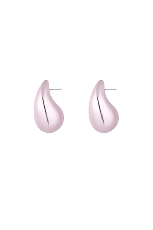 Metallic drop earrings - pale pink h5 