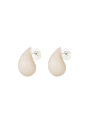 Colorful drop earring - beige h5 