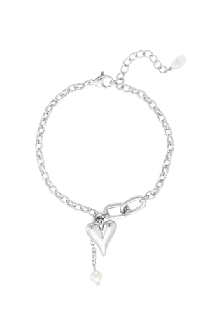 Bracelet lovely hearts - Silver Color color h5 