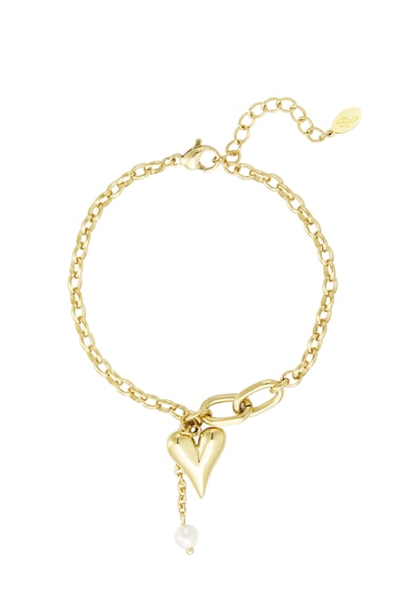 Bracelet lovely hearts - Gold color