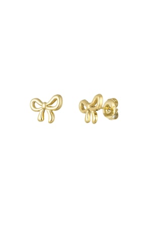 Ear studs bow life - Gold color h5 