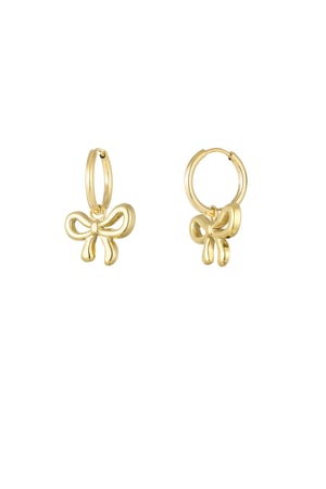 Earrings bow life - Gold color h5 