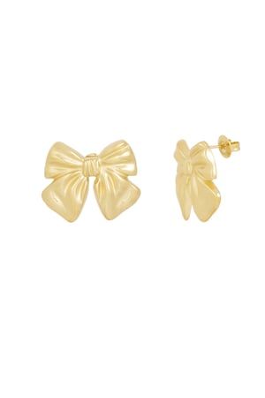 Bowlicious stud earrings - Gold color h5 