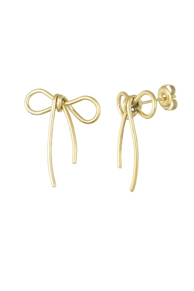 Boucles d'oreilles noeud basique - doré h5 
