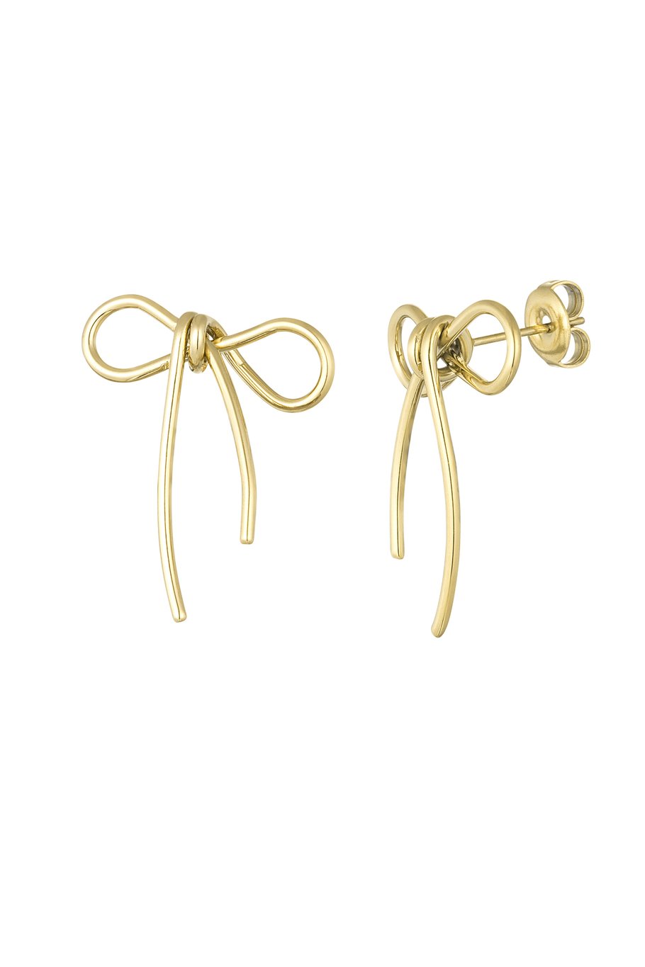 Boucles d'oreilles noeud basique - doré 